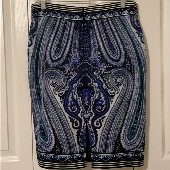 Macy's I-N-C Women's Black & Blue Pencil Skirt 4 - Picture 2 of 10